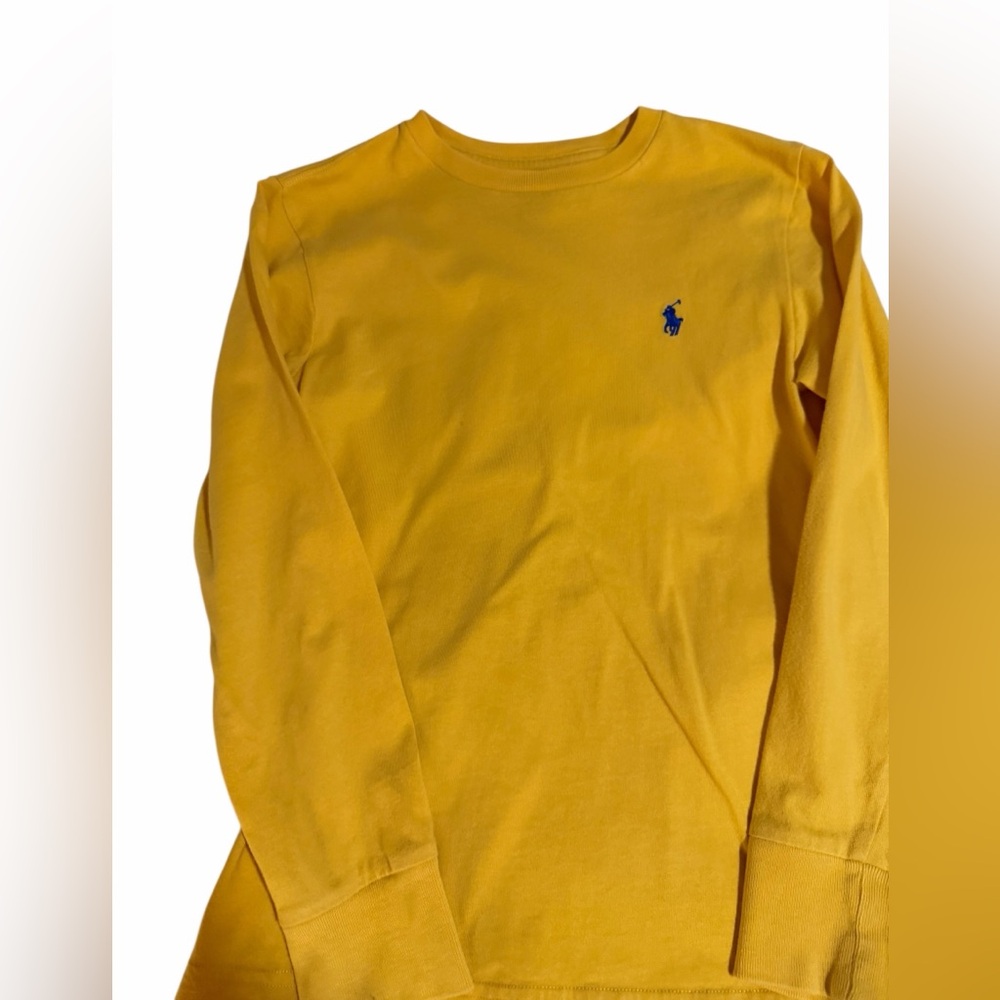 Polo Ralph Lauren Golden Long Sleeve Shirt with Blue Logo